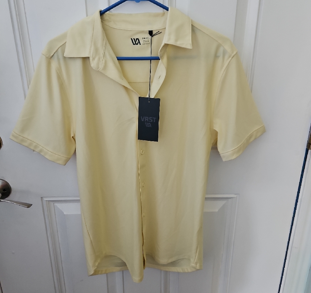 Men's Cream Short Sleeve Shirt